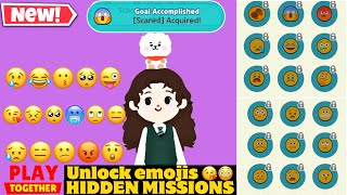 HIDDEN MISSIONS TO UNLOCK NEW EMOJI😳🙄😘 | PLAY TOGETHER | Belle
