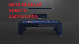 Presentan una mesa de billar inspirada en Bugatti Divo