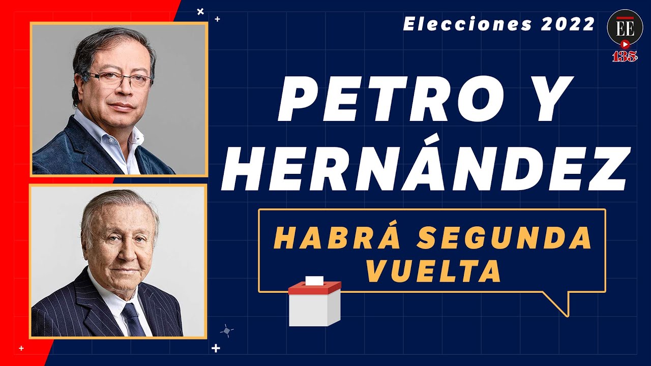 Petro y Hernández irán a segunda vuelta de la elección presidencial |  Elecciones 2022 - YouTube
