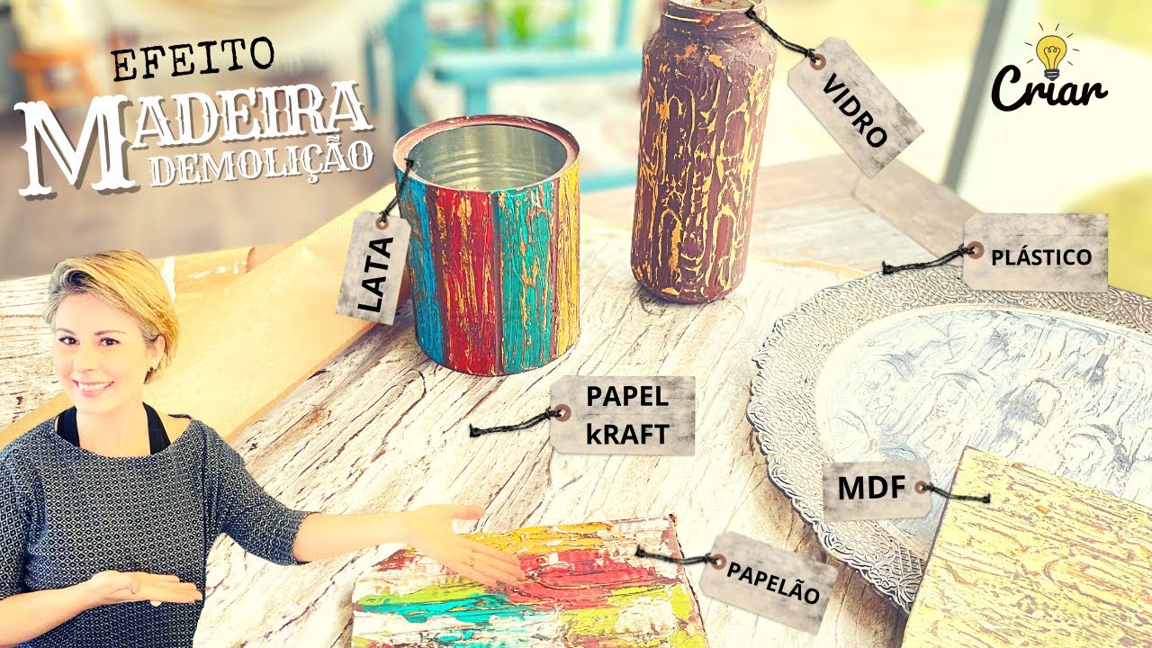 COMO FAZER EFEITO MADEIRA DE DEMOLIÇÃO | Diy | Faça você mesmo!