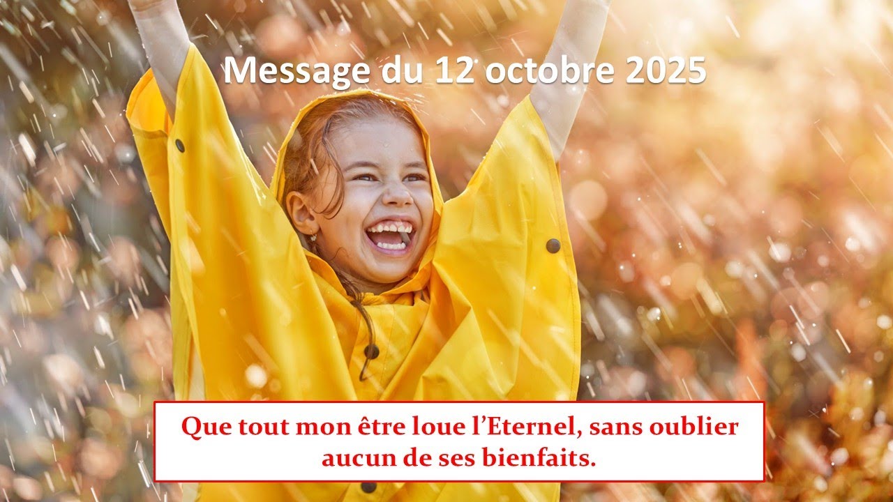 Que tout mon être loue l'Eternel et n'oublie aucun de ses bienfaits!