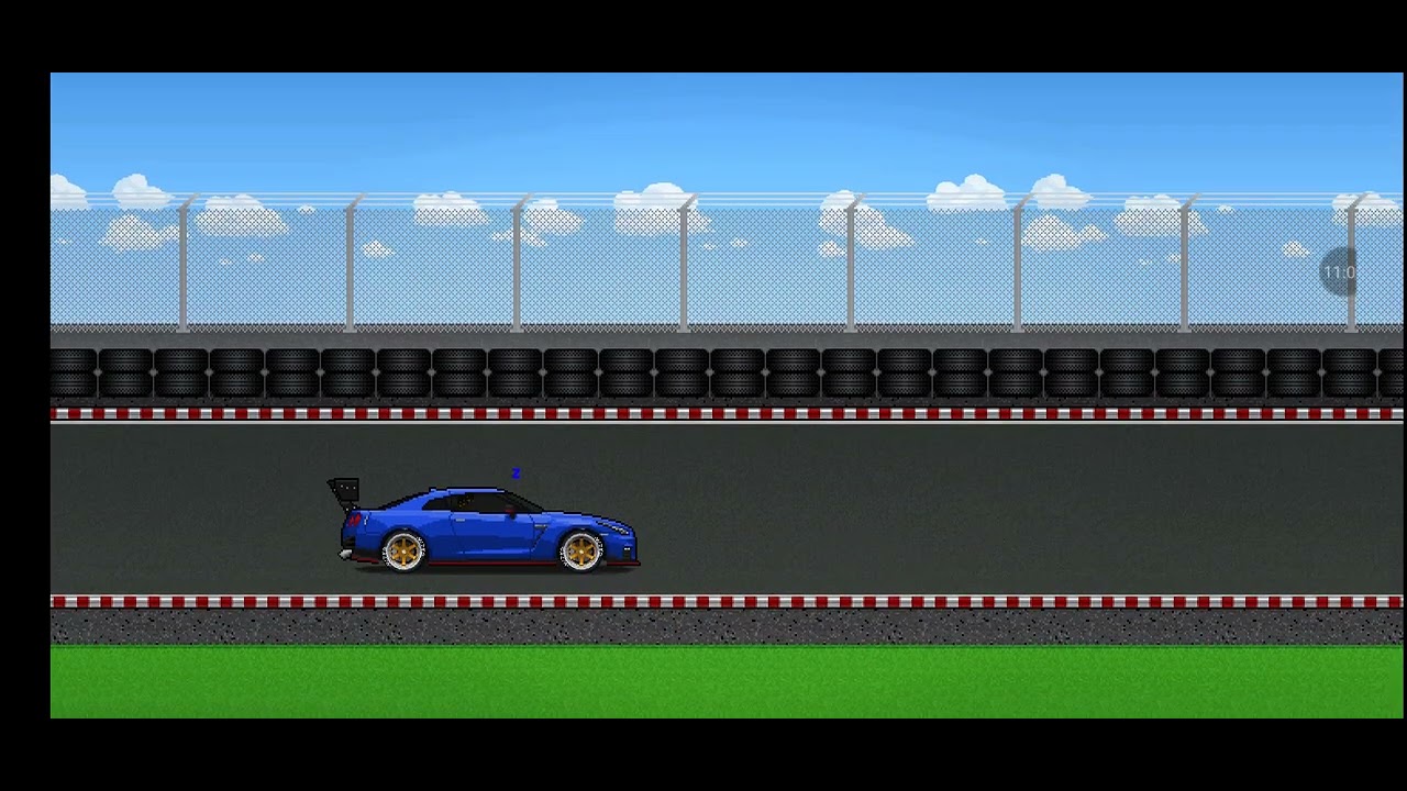 Primeiro vídeo longo jogando (pixel car racer)