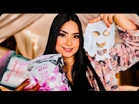 ASMR FESTA DO PIJAMA:MELHOR AMIGA TE MIMA E CUIDA DE VOCÊ!😴