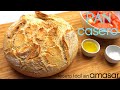 PAN casero 🍞 SIN AMASAR, en 3 minutos 🥖 receta muy fácil.