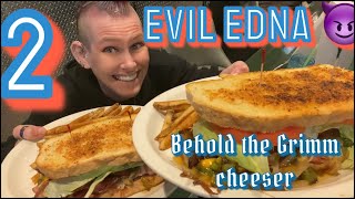 GRIM CHEESER - EVIL EDNA SANDWICH CHALLENGE | EAT LOCAL | MOM VS FOOD | MOLLY SCHUYLER