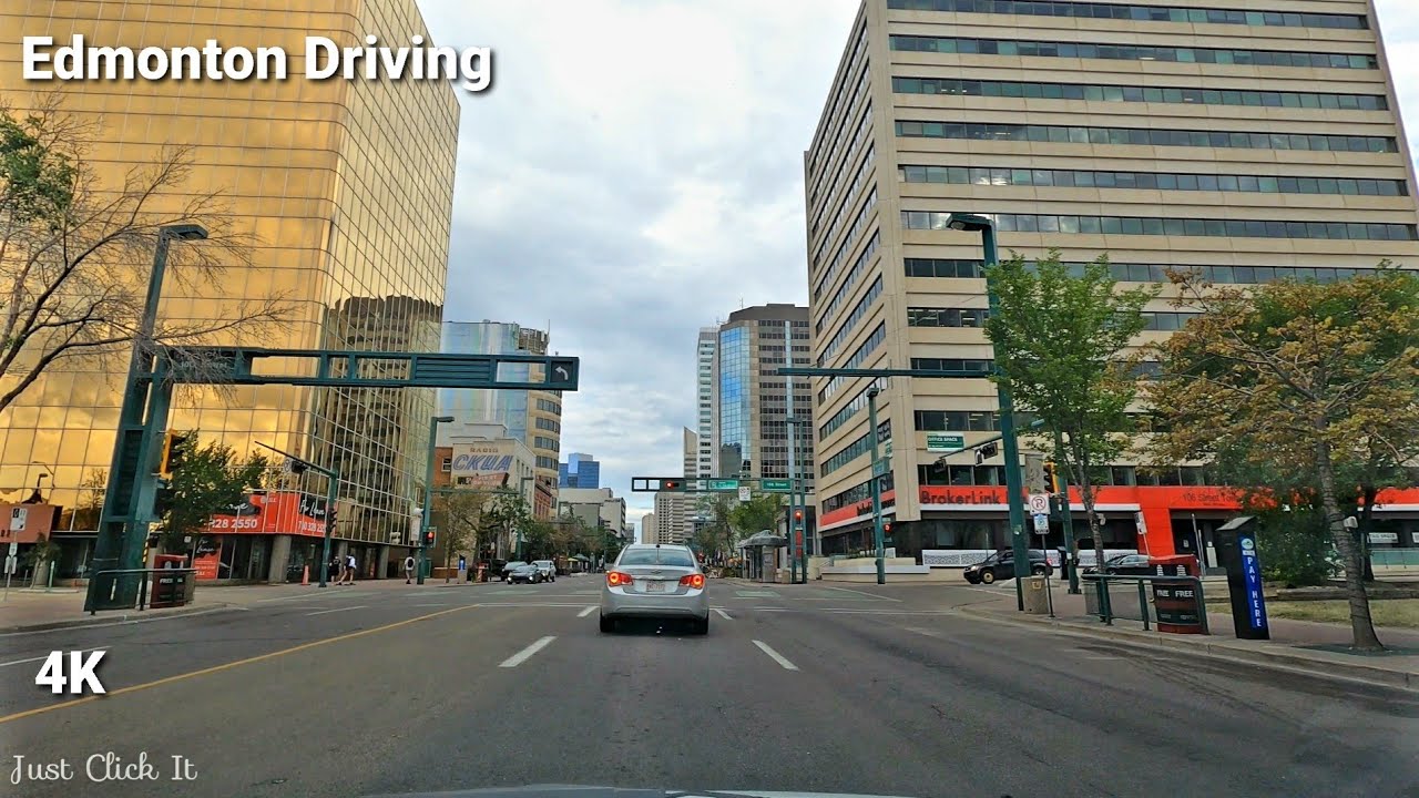 Driving - Jasper Avenue, Edmonton, AB, Canada 🇨🇦