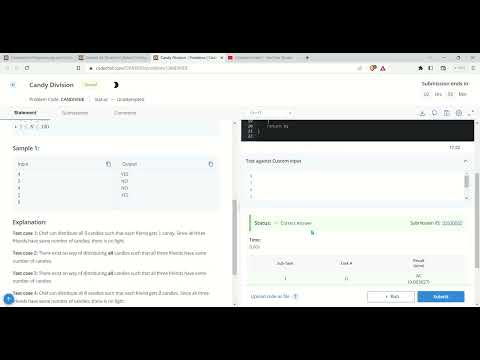 Candy Division  || Problems |  CodeChef  Solution C++solution