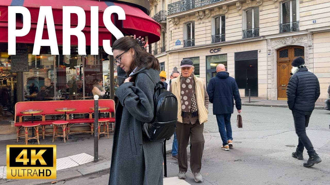 Paris Walking Tour 4K 🇫🇷 | Streets, Cafés & City Life