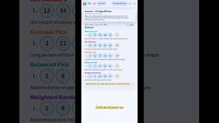 US Mega Millions Prediction for Next Draw 2026-07-24 #USMegaMillions