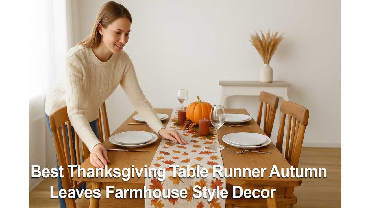 🍂 Лучшая дорожка для стола ко Дню благодарения с осенними листьями в фермерском стиле | Tegeme Ta...