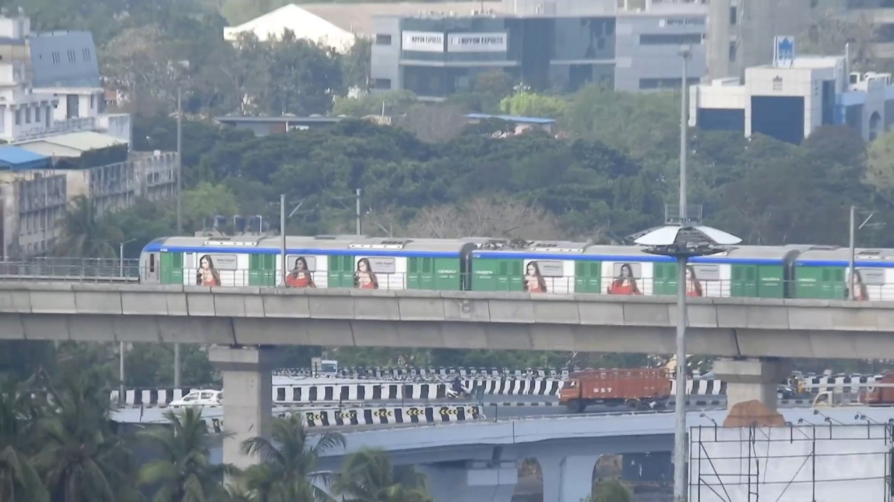 OPPO phone ad covered Chennai Metro train
