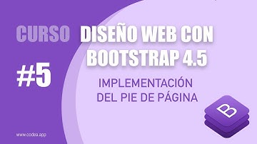 ¿Cómo implementar el pie de página o footer en una página web? Curso de Diseño Web con Bootstrap 4.5