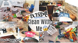 EXTREME CLEAN WITH ME | ACTUAL MESSY HOUSE CLEANING MOTIVATION | SAHM