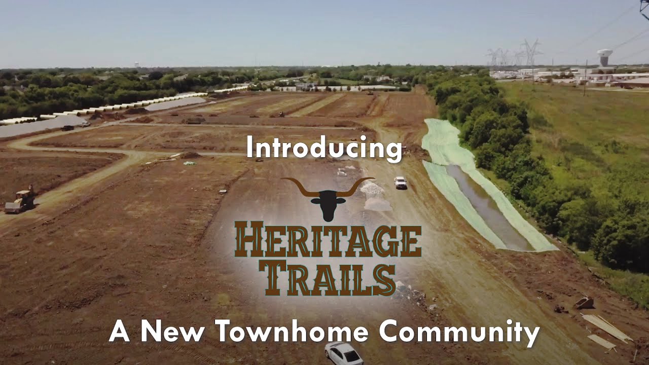 New Townhome Community in Lewisville, TX Heritage Trails YouTube