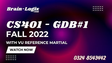 CS401 GDB Solution Fall 2022 by  @ProSpectraSolutionsOfficial 100% | CS401 GDB #1 Fall 2022 | VU ...