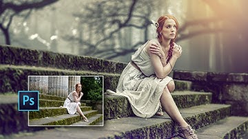 Photoshop Tutorial | How to Edit Outdoor Portrait | Blur & Color Background 2017