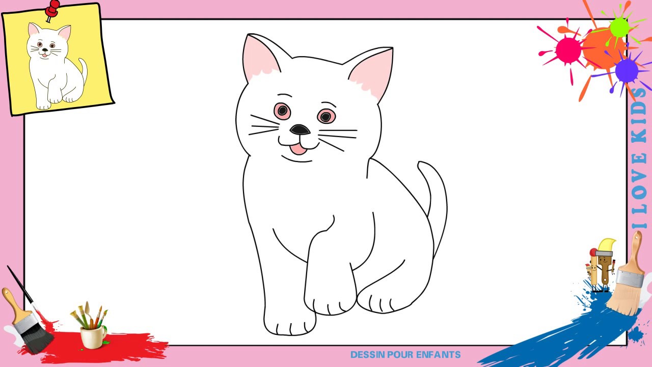 Dessin chat 3  Comment dessiner un chat FACILEMENT etape par etape