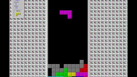 Tetris for Windows level 10 skill 9 to 300 lines