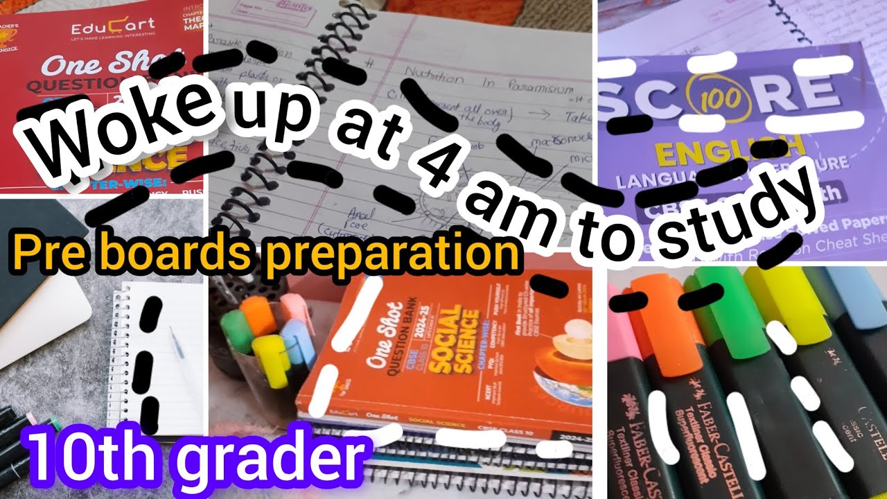 Woke up at 4 am to study 📚|| As a CBSE 10th grader || Boards 2025 ...