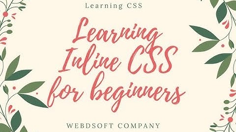 learning inline css for beginners