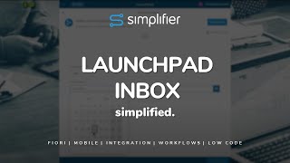 Workflow Engine: Handle User Task in Launchpad Inbox. Simplifier Tutorials.