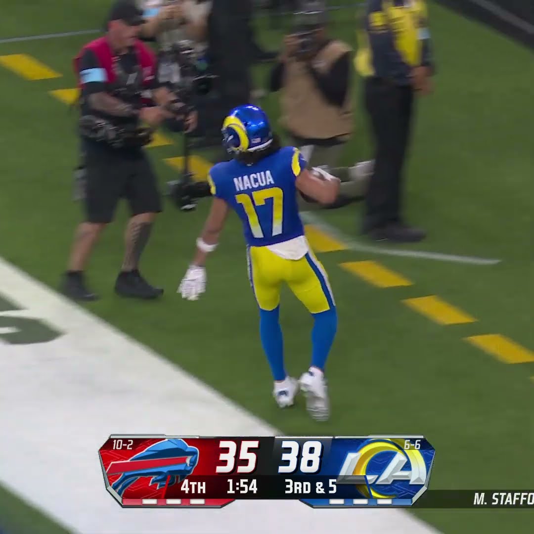 Puka Nacua catches for a 19-yard Touchdown vs. Buffalo Bills