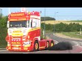Truckshow Ciney 2022 with Scania V8 open pipes sound, Volvo T Cab and other beautiful trucks