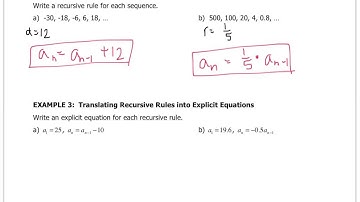 Algebra - 6.7b Recursively Defined Sequences