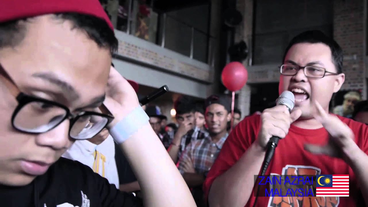 M.Y. Battles: Zain Azrai Vs Hisham Tha MC - MALAYSIA VS SINGAPORE RAP BATTLE