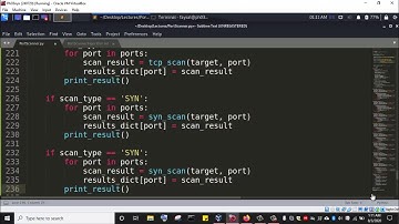 Malicious Python 3 Programming: Port Scanner -- Specify Scan Type