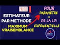 Estimateur maximum de vraisemblance loi exponentielle