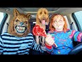 Chucky SURPRISES Puppy Car Ride Chase!