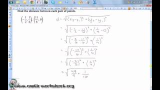 Geometry - Parallel Lines and the Coordinate Plane - The Distance Formula - Hard