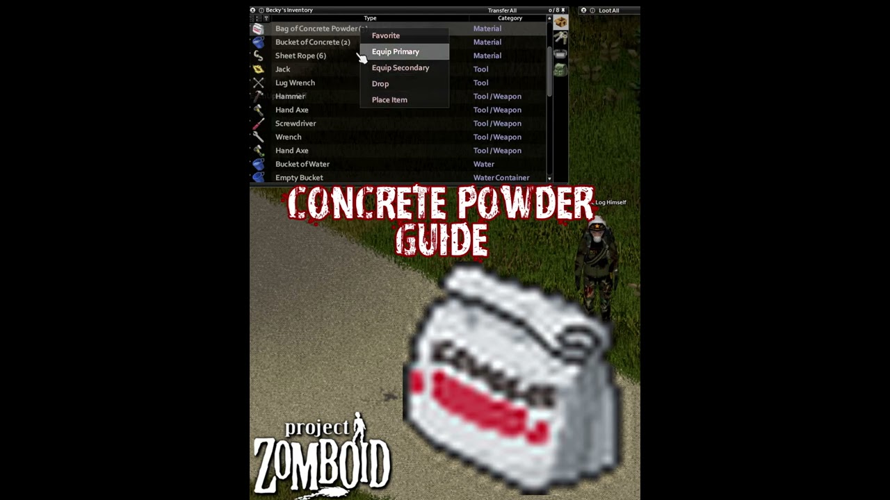 project zomboid concrete powder project zomboid concrete powder