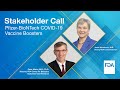 Stakeholder Call: Pfizer-BioNTech COVID-19 Vaccine Booster Dose - 9/24/21