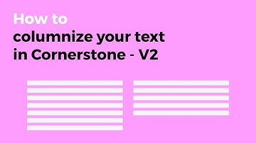 V2 - Columnize Your Text in Cornerstone
