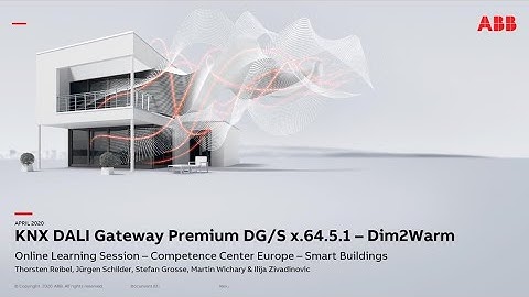 Online Learning Session about KNX DALI Gateway Premium DG/S x.64.5.1 - Colour function "Dim2Warm"