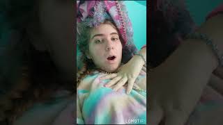 The only girl in bed.