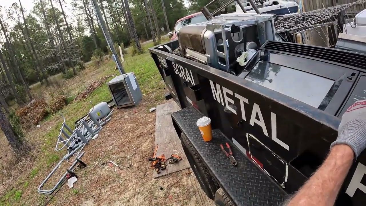 Loading my scrap metal and headed to the scrap yard.