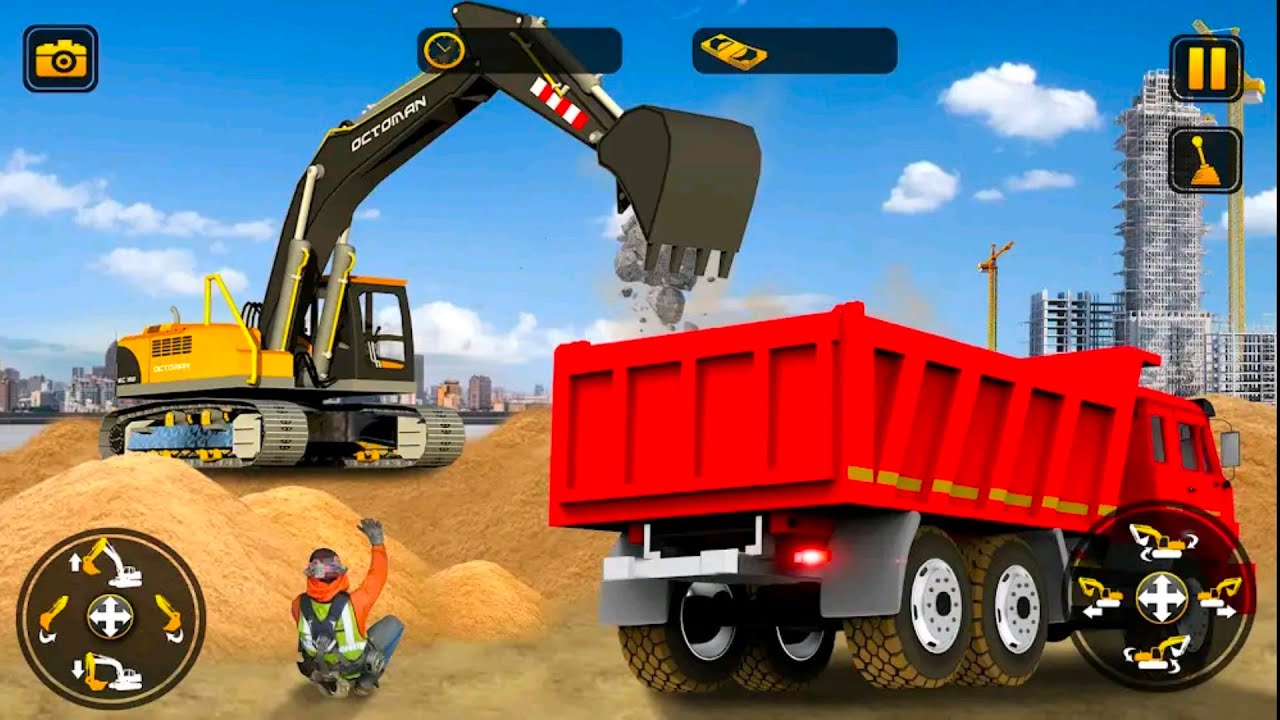 Construction work game play cartoon kids YouTube