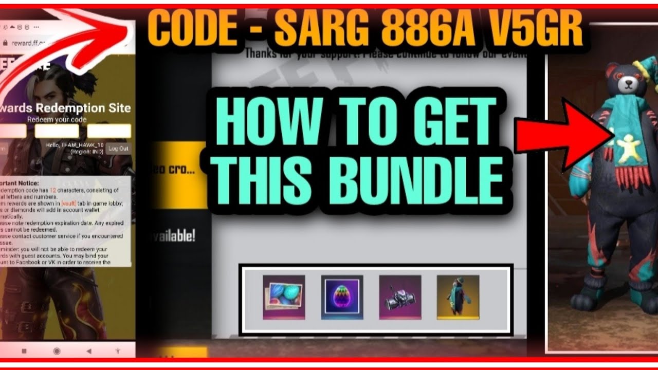 How To Get Teddy Bear Bundle Free Fire New Rare Bundle Code Reward Redemption Site Youtube