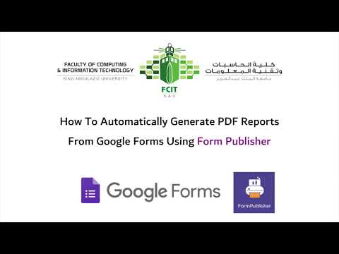 Come automaticamente Generatre PDF Reports From Google modulo utilizzando modulo Publisher