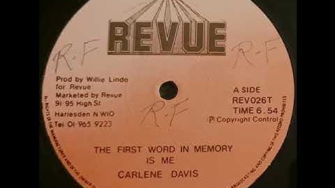 Carlene Davis - The First Word in Memory Is Me - vocal / instrumental - writing on A-side
