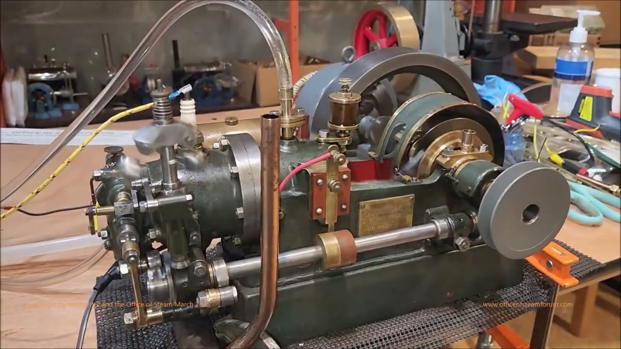 Stuart Turner 800 Side Shaft Gas Engine Running with Cooling Water Supply  (throttle governed)