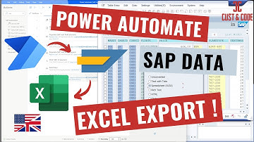 Export data from SAP to Excel with Power Automate [english]
