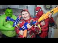 Superheroes nerf battle