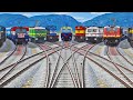 INDIAN RAILWAYS ARE PASSING EACH OTHER ON DANGEROUS BUMPY CROSSING -:- BeamNG.Drive Train simulator