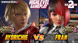 Tekken 8 – FRAN (Anna Williams) vs AYORICHIE (LEO) – T8 High Level Gameplay