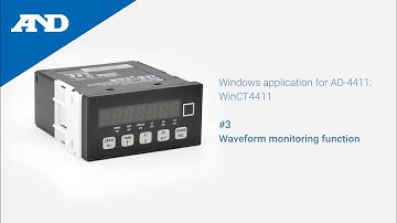 #3 Waveform monitoring function | Windows application for AD-4411: WinCT4411