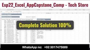 Exp22_Excel_AppCapstone_Comp  - Tech Store #CompTechStore #AppCapstoneProject #exp22excel #techstore